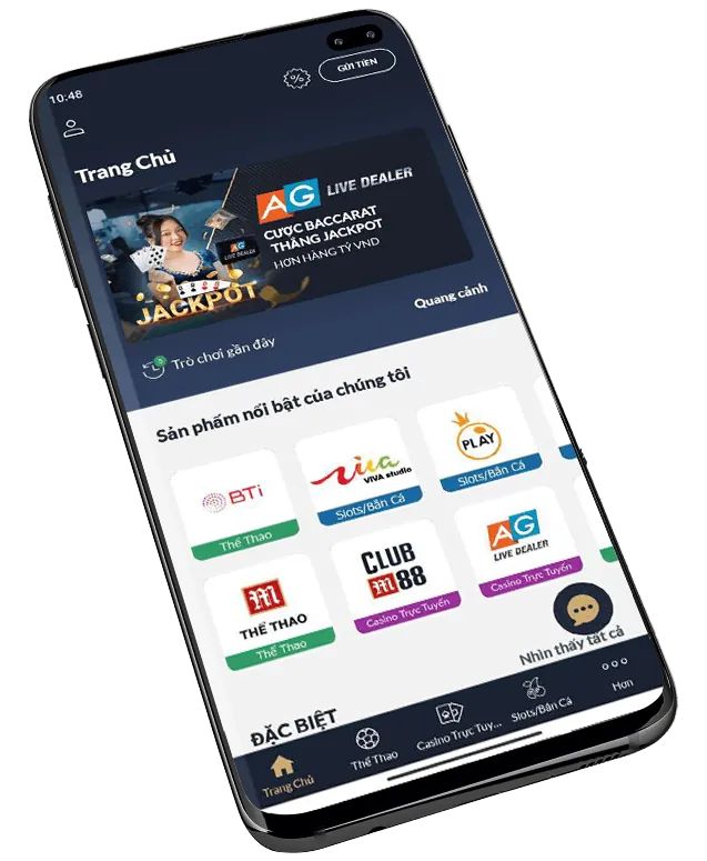 Điện thoại di động hiển thị ứng dụng 18win3 với giao diện cá cược thể thao